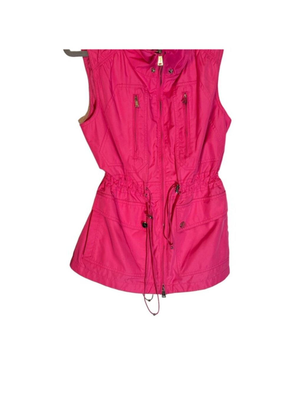 Lauren Ralph Lauren Womens Pink Sleeveless Zip-Up Vest Size Medium - Picture 3 of 12